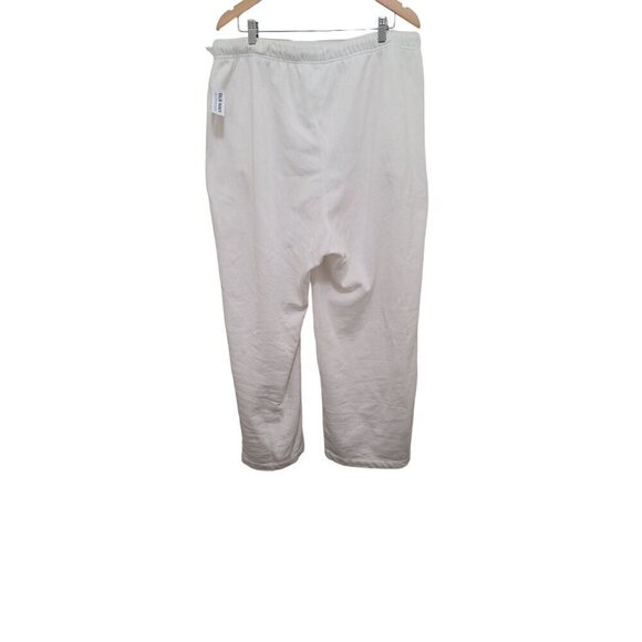 NEW OLD NAVY WOMEN'S STRAIGHT WIDE LEG IVORY SWEATPANTS SIZE XL - Picture 3 of 10